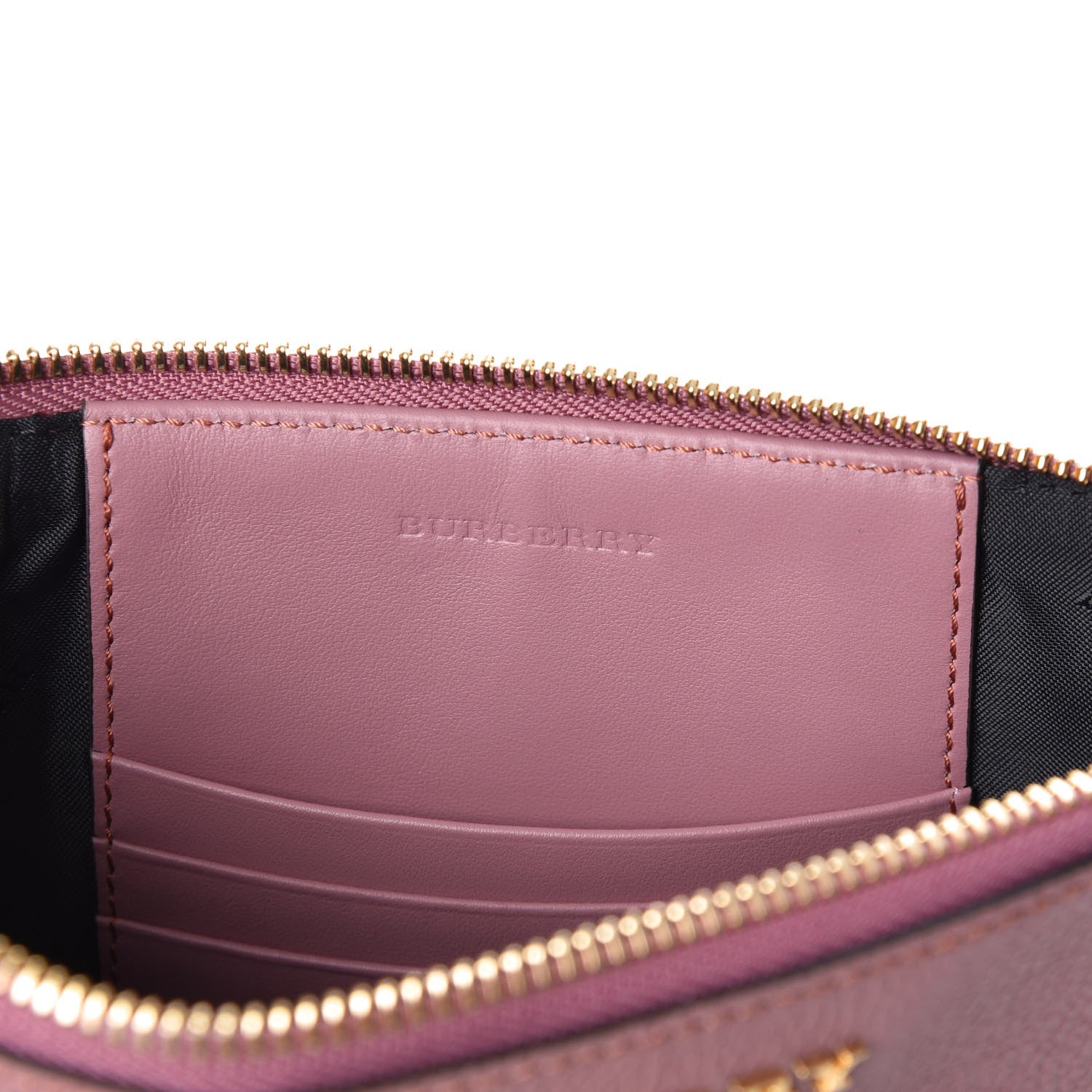 Burberry Haymarket Check Peyton Crossbody Clutch Bag Dusty Pink 6 of 8