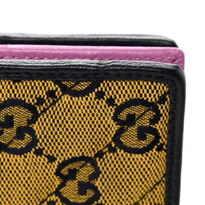 Gucci Monogram Multicolor Matelasse Diagonal GG Marmont Card Case Wallet Green Blue Yellow Candy Mousse 9 of 10