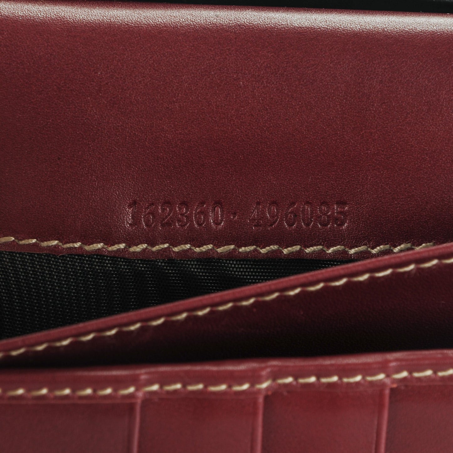 Calfskin Suede Britt Continental Flap Wallet Dark Red