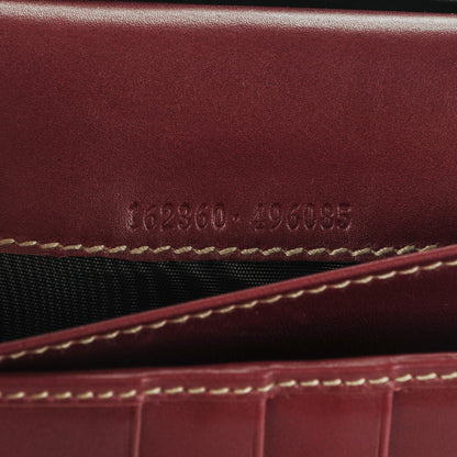 Gucci Calfskin Suede Britt Continental Flap Wallet Dark Red 7 of 8