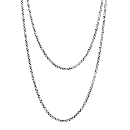 David Yurman Sterling Silver 14K Yellow Gold 2.7mm Small Box Chain Necklace 32.5" 4 of 7