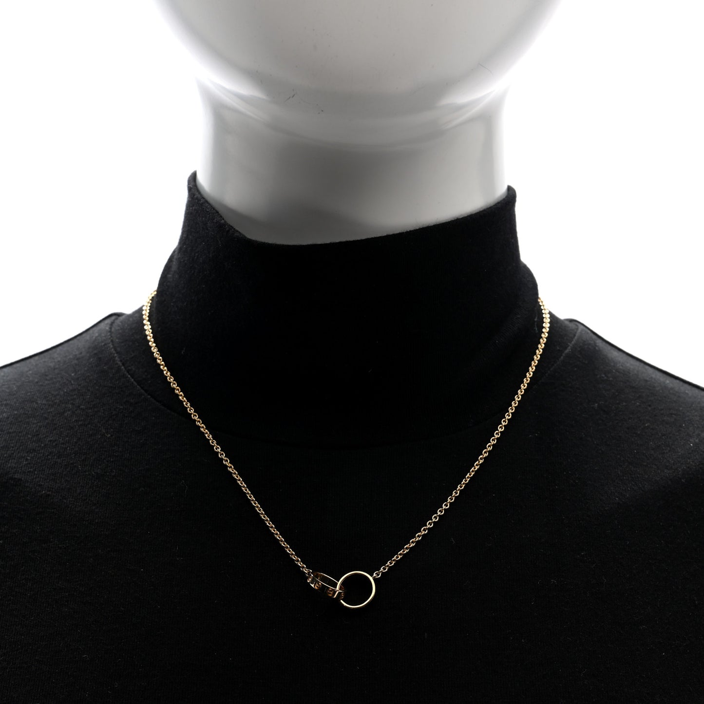 18K Yellow Gold Interlocking LOVE Necklace