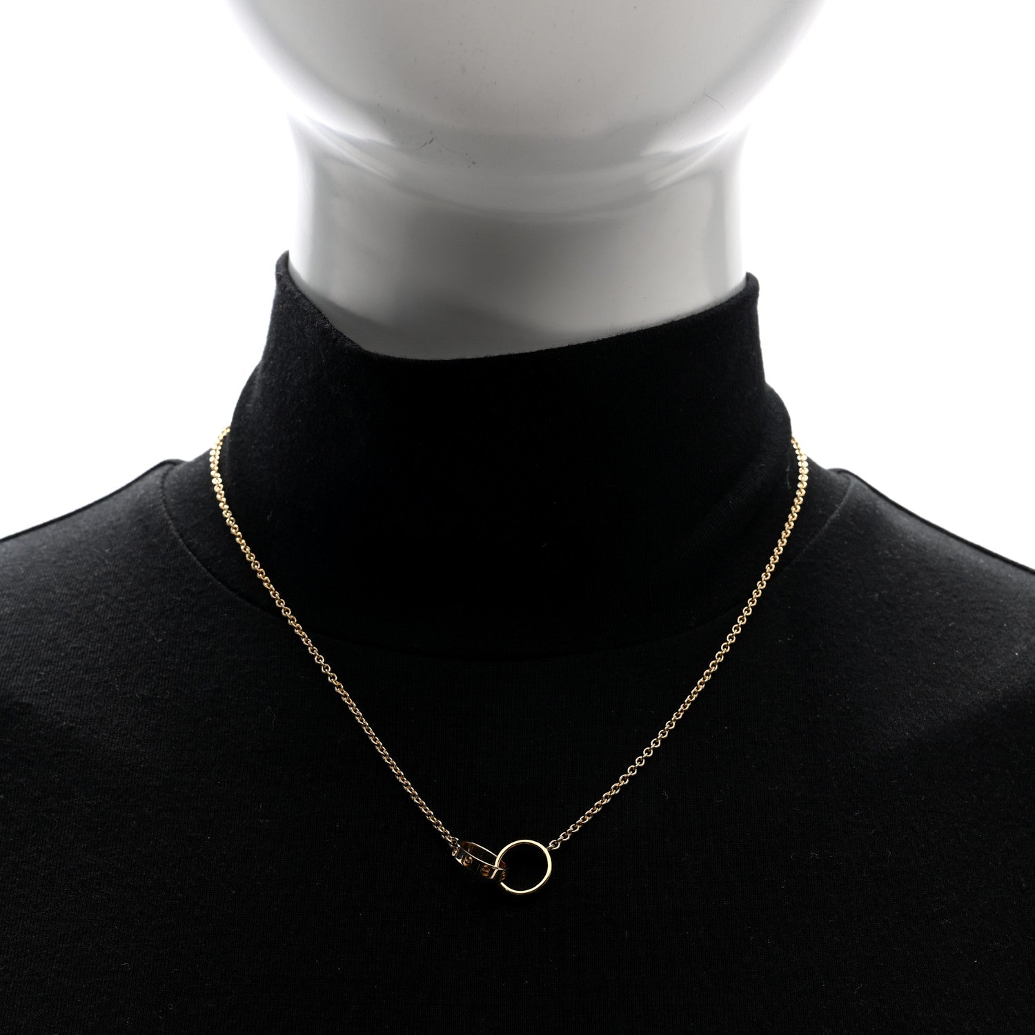 Cartier 18K Yellow Gold Interlocking LOVE Necklace 2 of 5