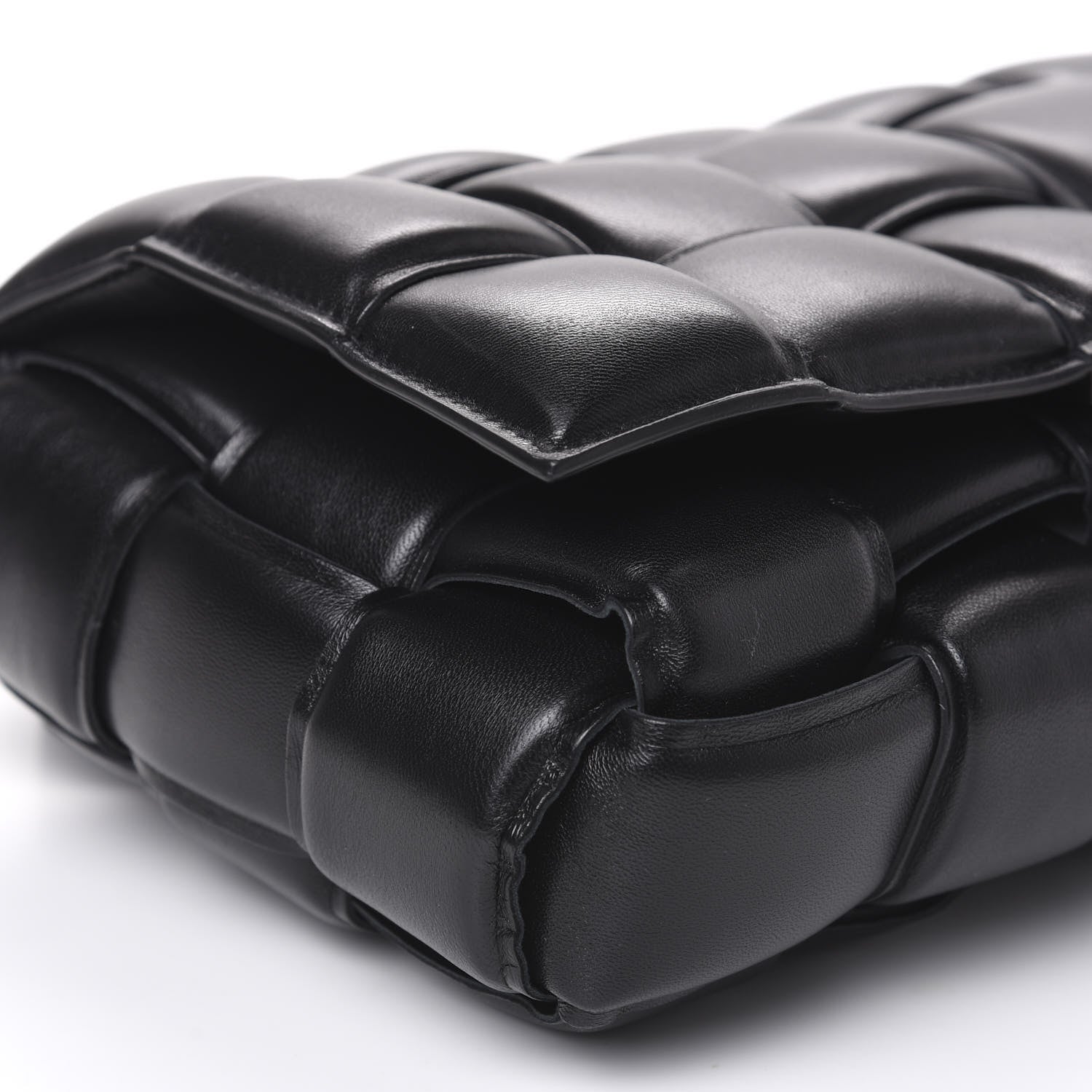 Bottega Veneta Nappa Maxi Intreccio Padded Cassette Crossbody Bag Black 6 of 9