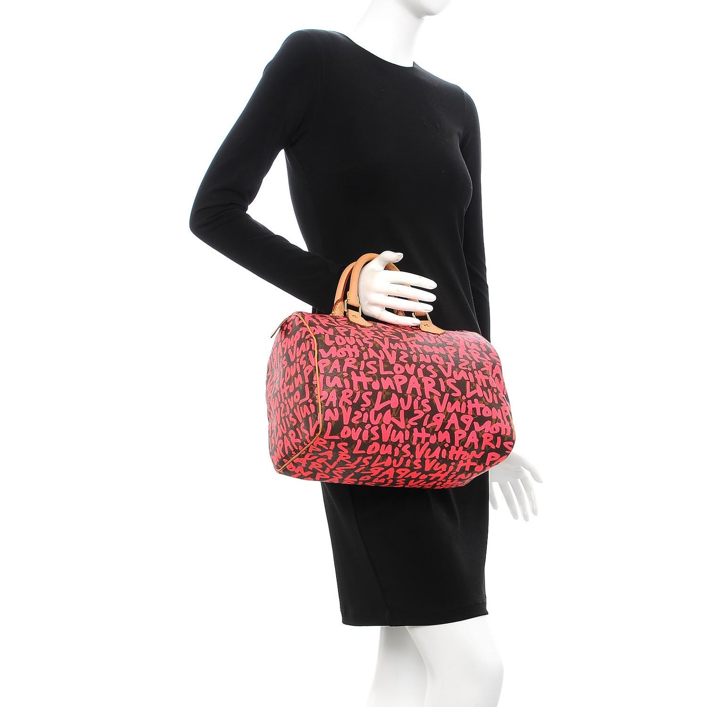 Monogram Graffiti Speedy 30 Fuchsia