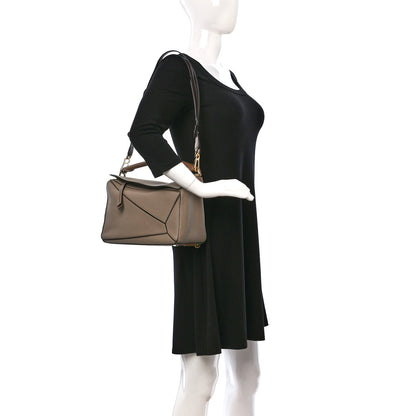 Loewe Calfskin Medium Puzzle Bag Sand Mink 3 of 9