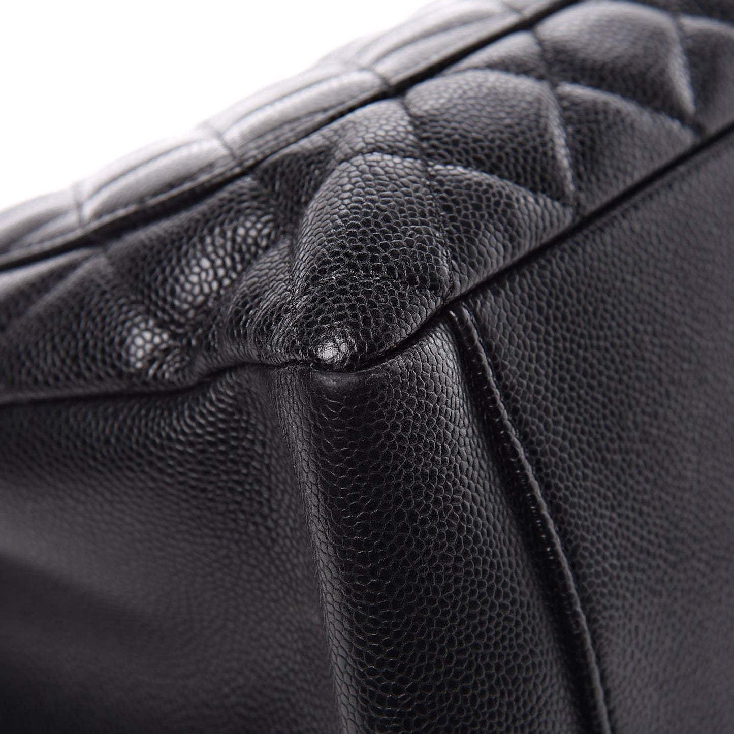 Caviar Quilted Grand Shopping Tote GST Black