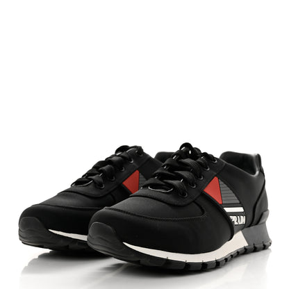 Prada Nylon Tech Logo Mens Sneakers 8 Black 3 of 9