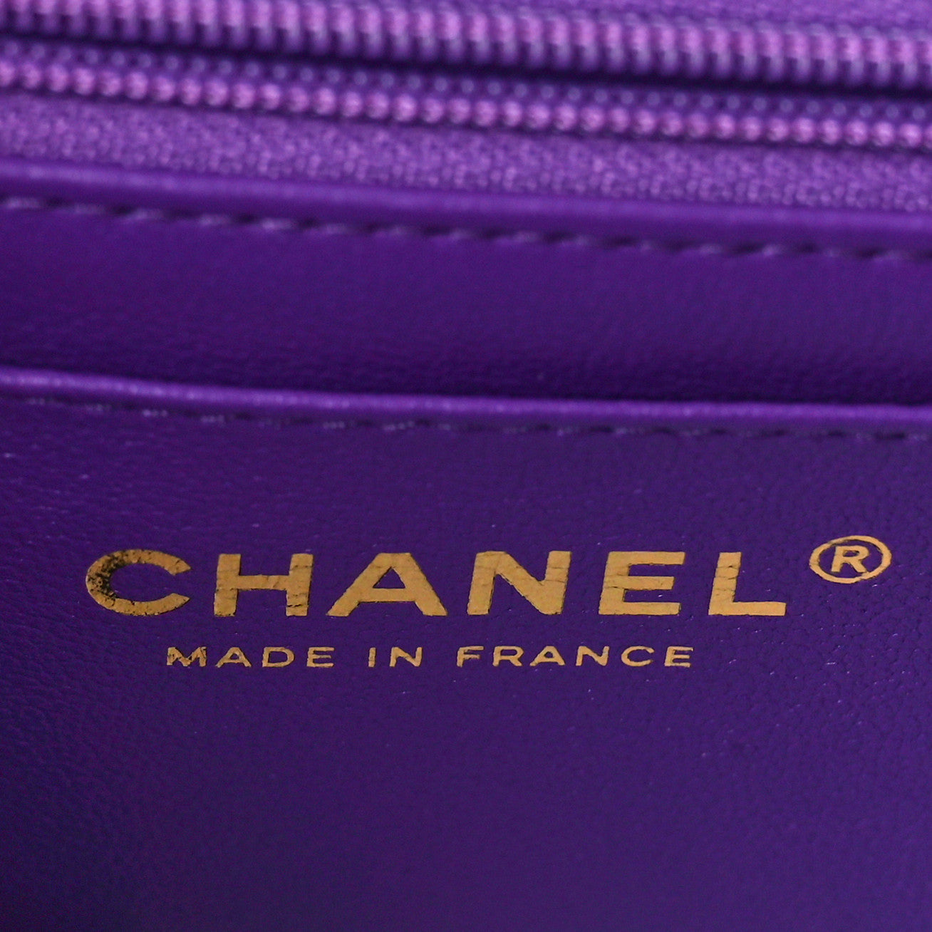 Chanel Lambskin Quilted Mini Top Handle Rectangular Flap Dark Purple 6 of 11