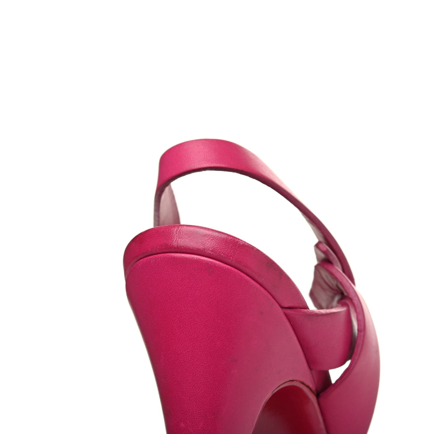 Calfskin Tribute 105 Platform Sandals 39.5 Fuchsia