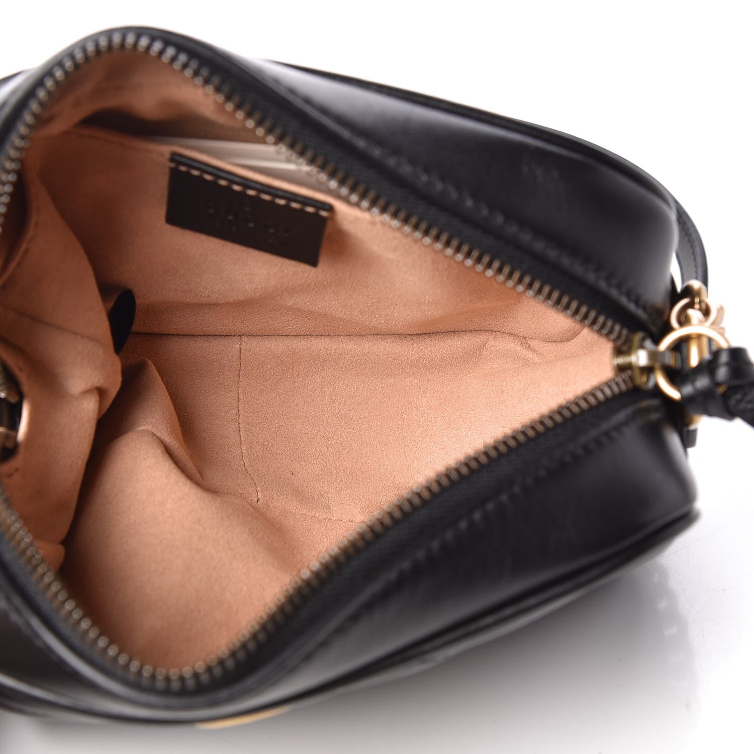 Gucci Calfskin Matelasse Mini GG Marmont Chain Shoulder Bag Black 5 of 8