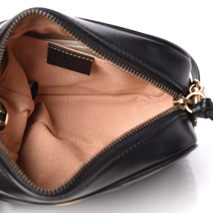 Gucci Calfskin Matelasse Mini GG Marmont Chain Shoulder Bag Black 5 of 8