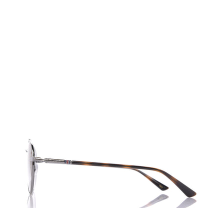 Gucci Acetate Aviator Sunglasses GG0447S Silver 2 of 8
