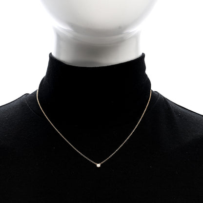 Tiffany 18K Rose Gold Diamond .03ct Elsa Peretti Diamonds by the Yard Pendant Necklace 2 of 4