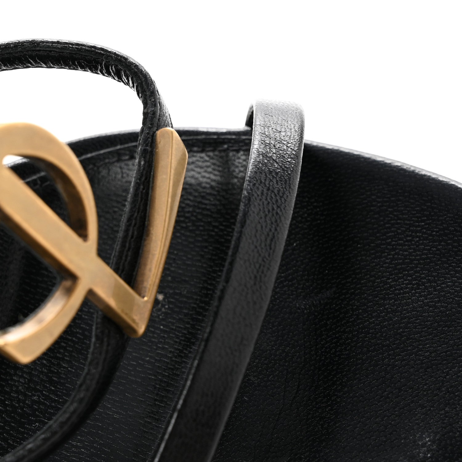 Saint Laurent Calfskin Cassandra 100 Sandals 40 Black 10 of 10