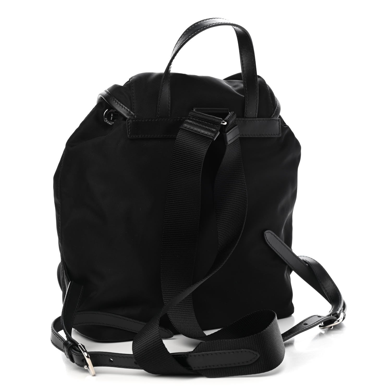 Prada Tessuto Nylon Vitello Backpack Black 4 of 9