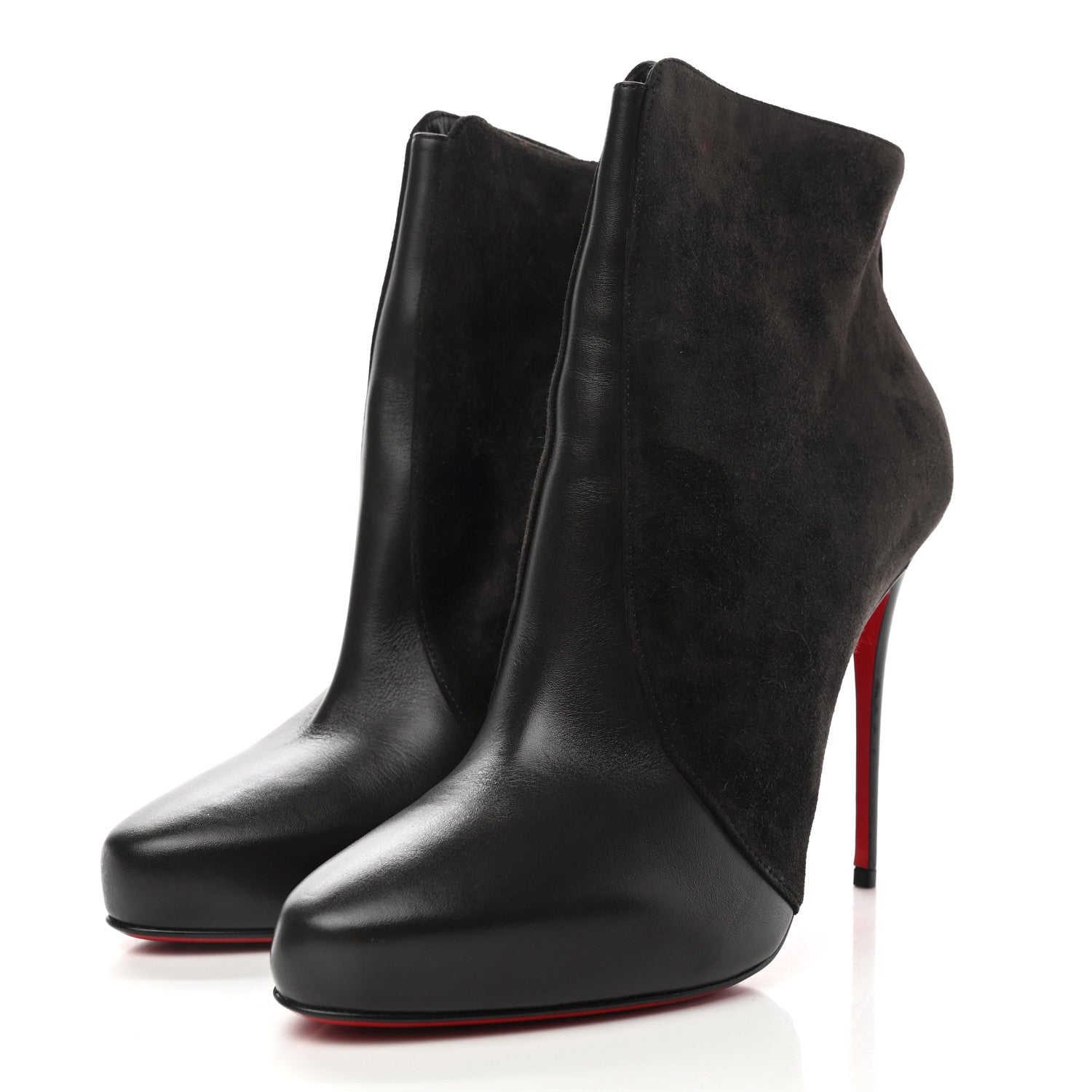 Christian Louboutin Suede Calfskin Gaetanina 100 Booties 41 Black 3 of 10