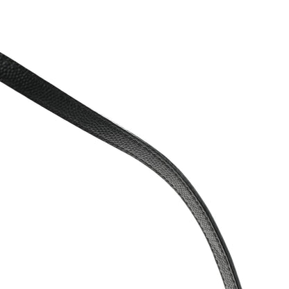 Saint Laurent Grain De Poudre Matelasse Chevron Monogram Envelope Chain Wallet Black 13 of 14