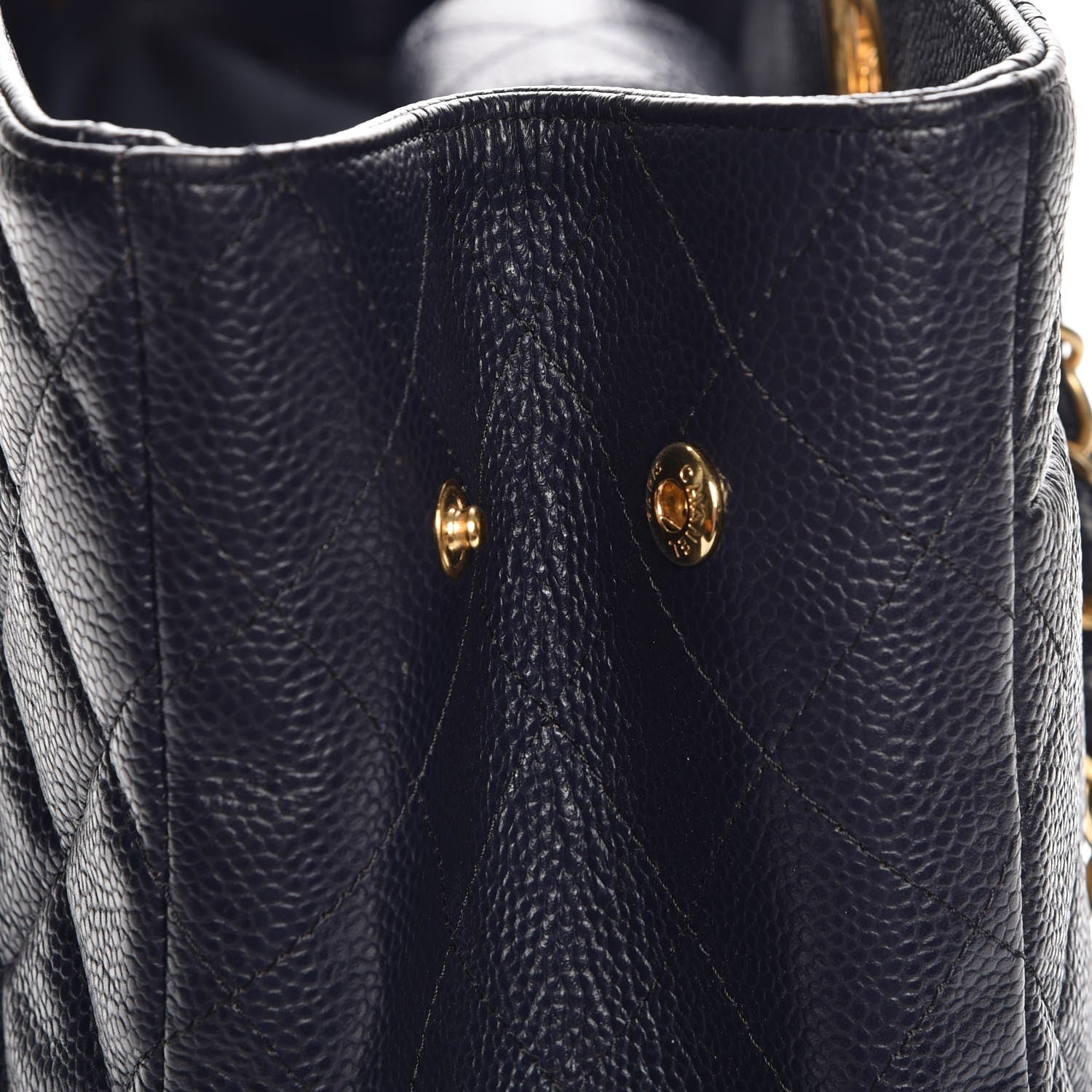 Chanel Caviar Quilted Large Shopping Tote Navy 9 of 10
