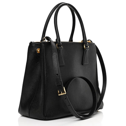 Prada Saffiano Lux Galleria Front Pocket Tote Black 3 of 8
