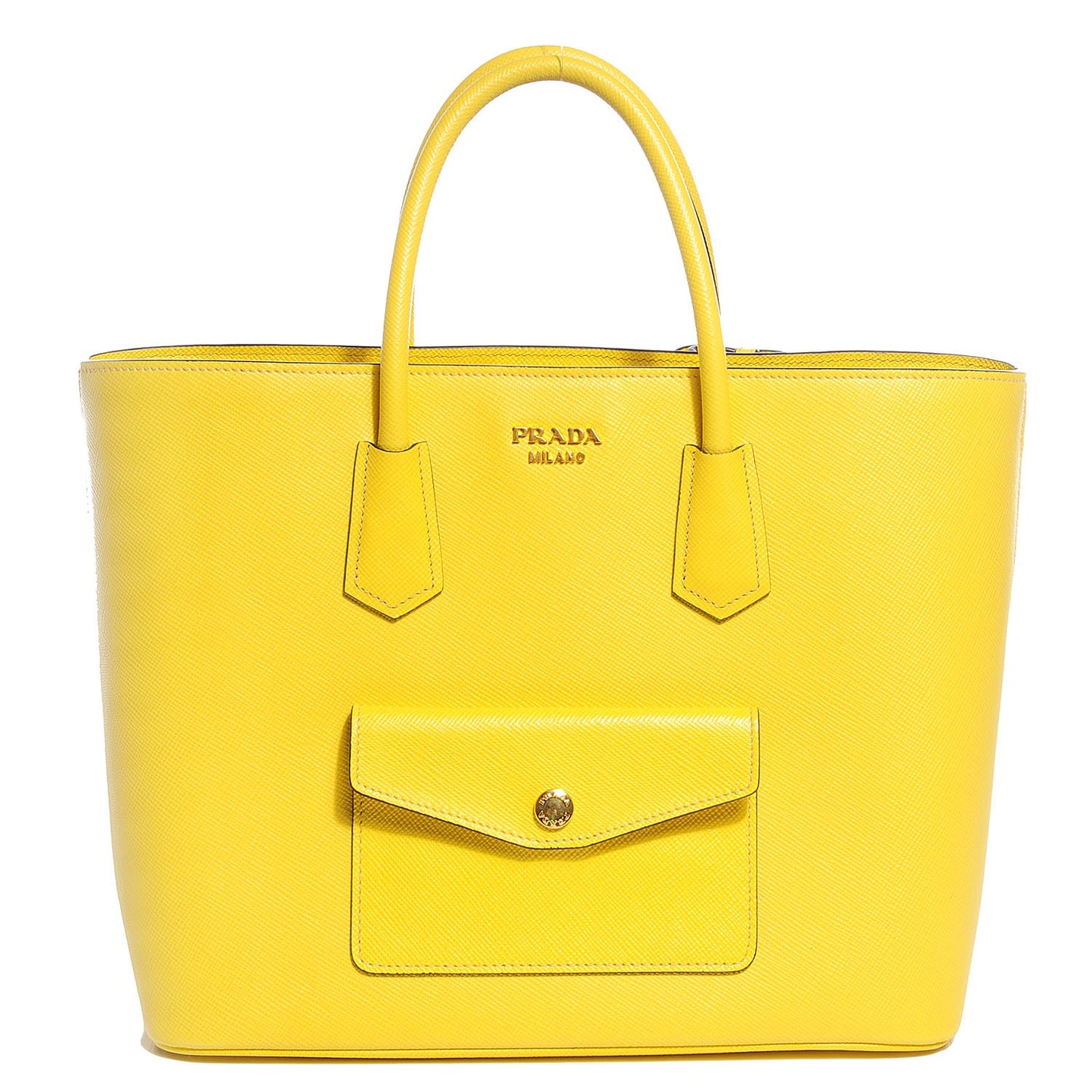 Saffiano Cuir Front Pocket Tote Girasole
