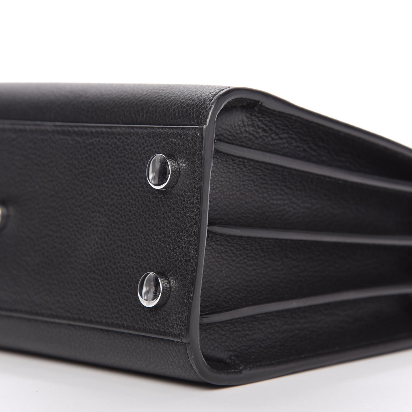 Grained Calfskin Nano Sac De Jour Black