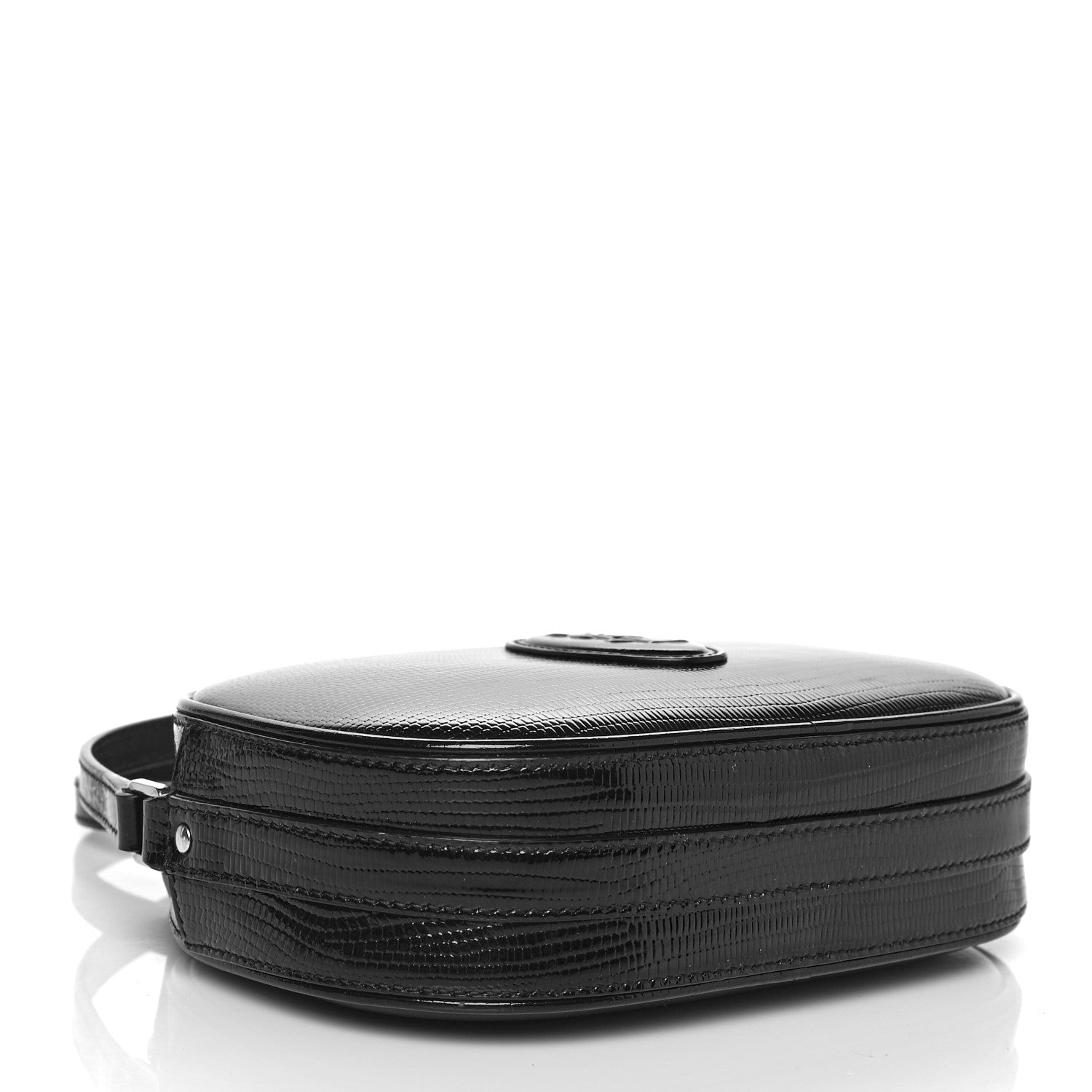 Saint Laurent Calfskin Lizard Embossed Le 61 Camera Bag Black 3 of 8