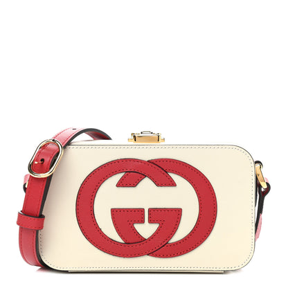 Gucci Vitello Eclipse Mini Interlocking G Shoulder Bag Mystic White Hibiscus Red 1 of 8
