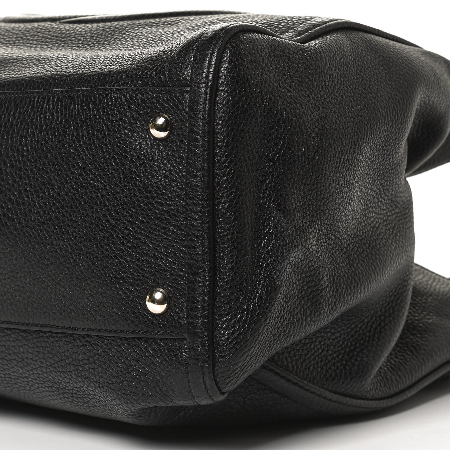 Pebbled Calfskin Medium Soho Shoulder Bag Black