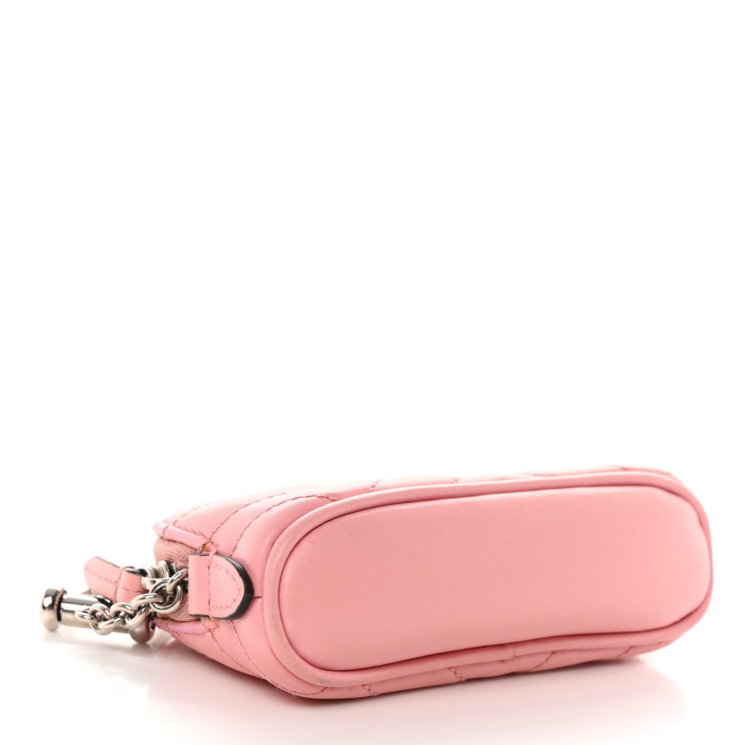 Gucci Calfskin Matelasse GG Marmont Key Pouch Wild Rose 4 of 10