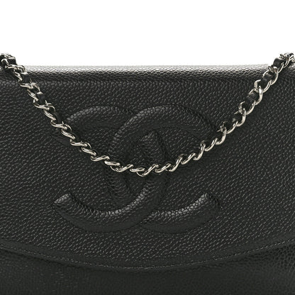 Chanel Caviar Timeless CC Wallet On Chain WOC Black 8 of 10