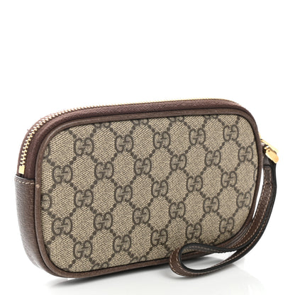 Gucci GG Supreme Monogram Ophidia Phone Case Wristlet Brown 4 of 13