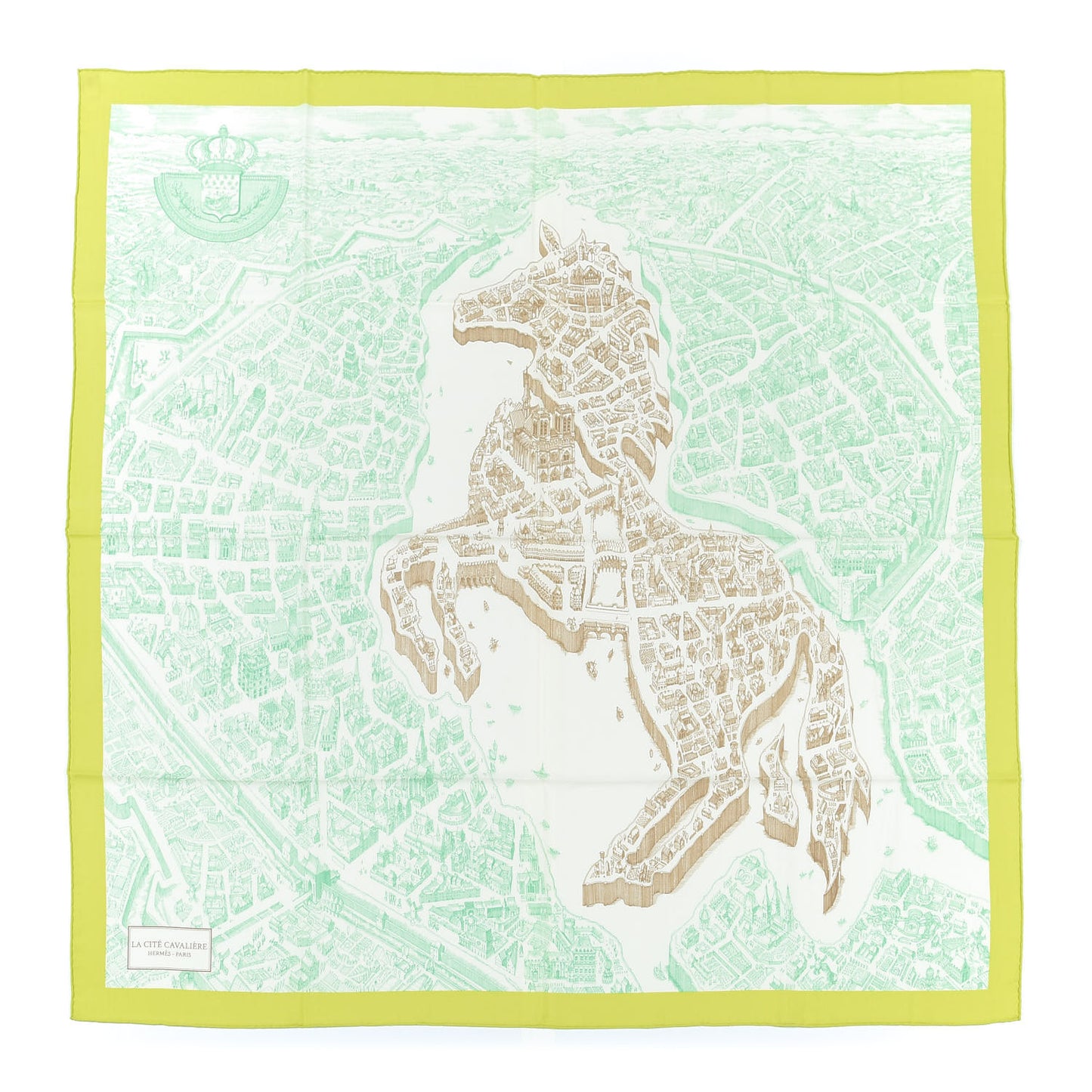 Cashmere Silk La Cite Cavaliere Shawl 140 Vert Fluo Vert D'eau