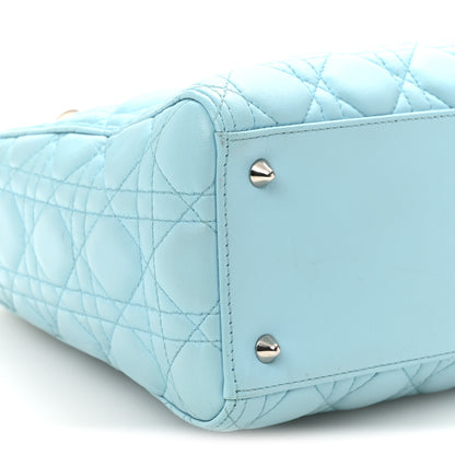 Christian Dior Lambskin Cannage Medium Lady Dior Light Blue 9 of 11