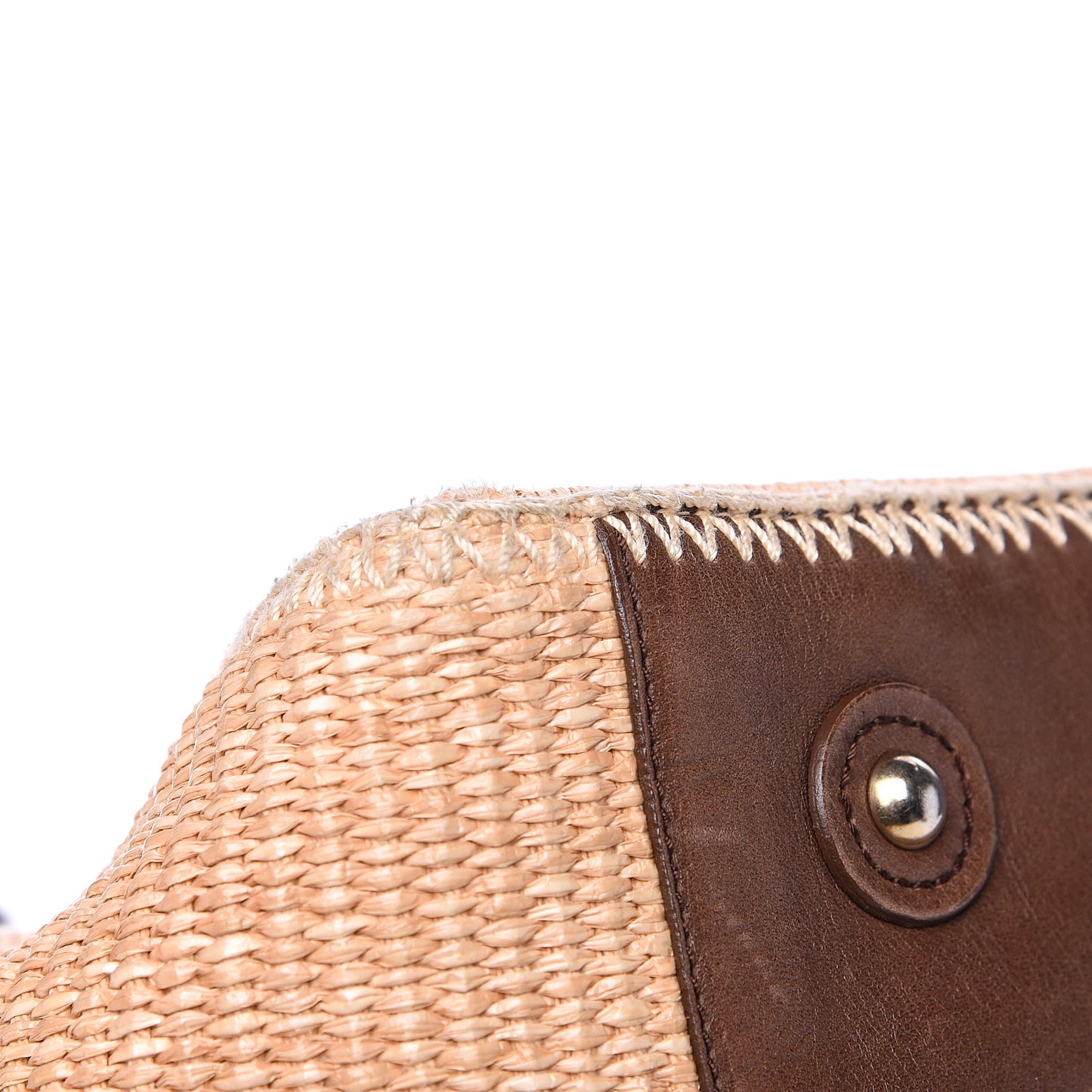 Straw Raffia Medium Downtown Tote Beige