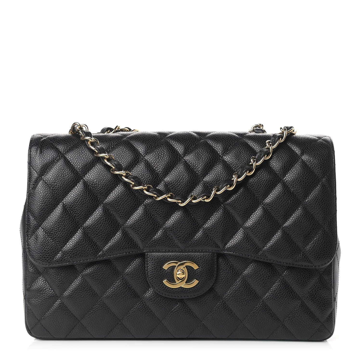 Chanel Caviar Quilted Jumbo Single Flap Black 1 of 16
