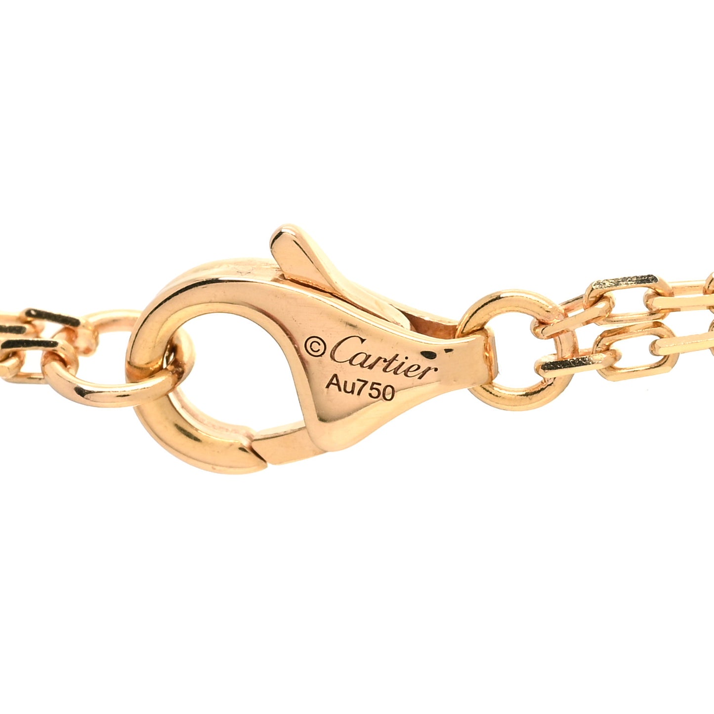 18K Yellow Gold 2 Diamond LOVE Necklace