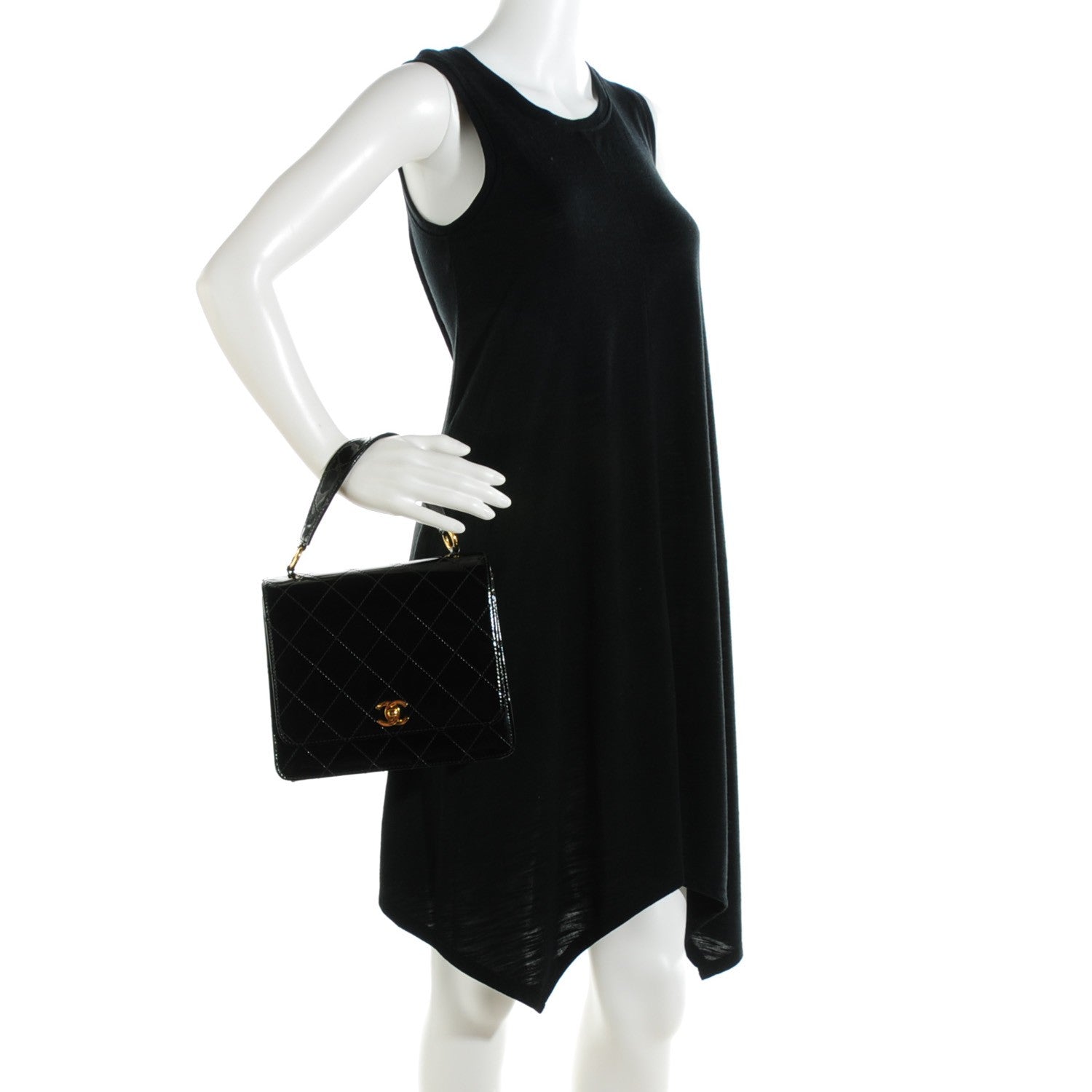 Chanel Patent Medium Kelly Flap Black 2 of 9