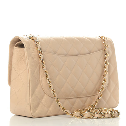 Chanel Caviar Quilted Jumbo Double Flap Beige Clair 2 of 5