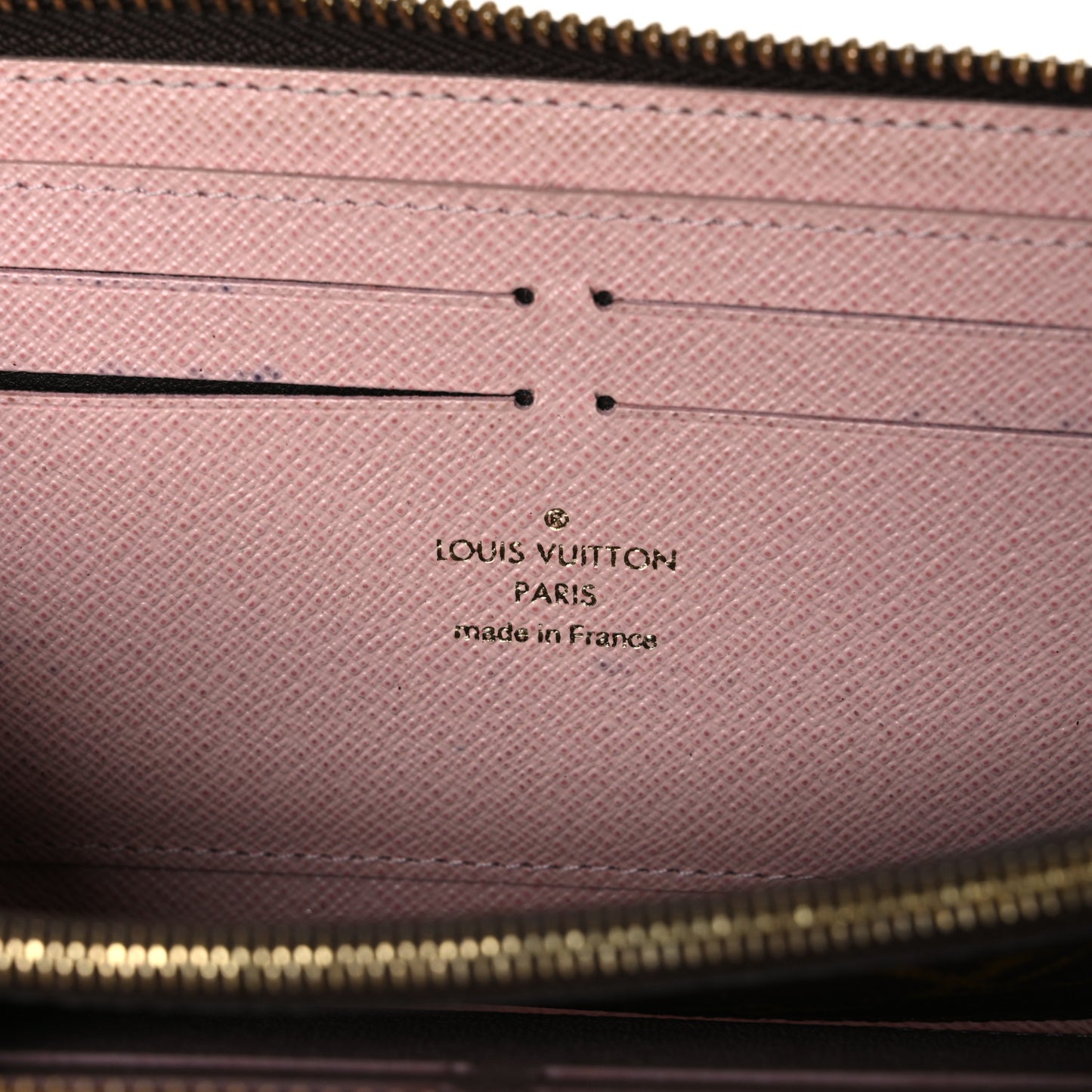 Monogram Clemence Wallet Rose Ballerine
