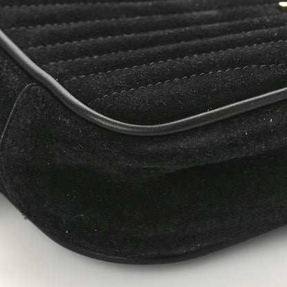 Saint Laurent Suede Matelasse Monogram Mini Lou Camera Bag Black 7 of 8