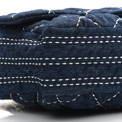 Chanel Denim Quilted Medium Denim Trip Single Flap Blue 9 of 10