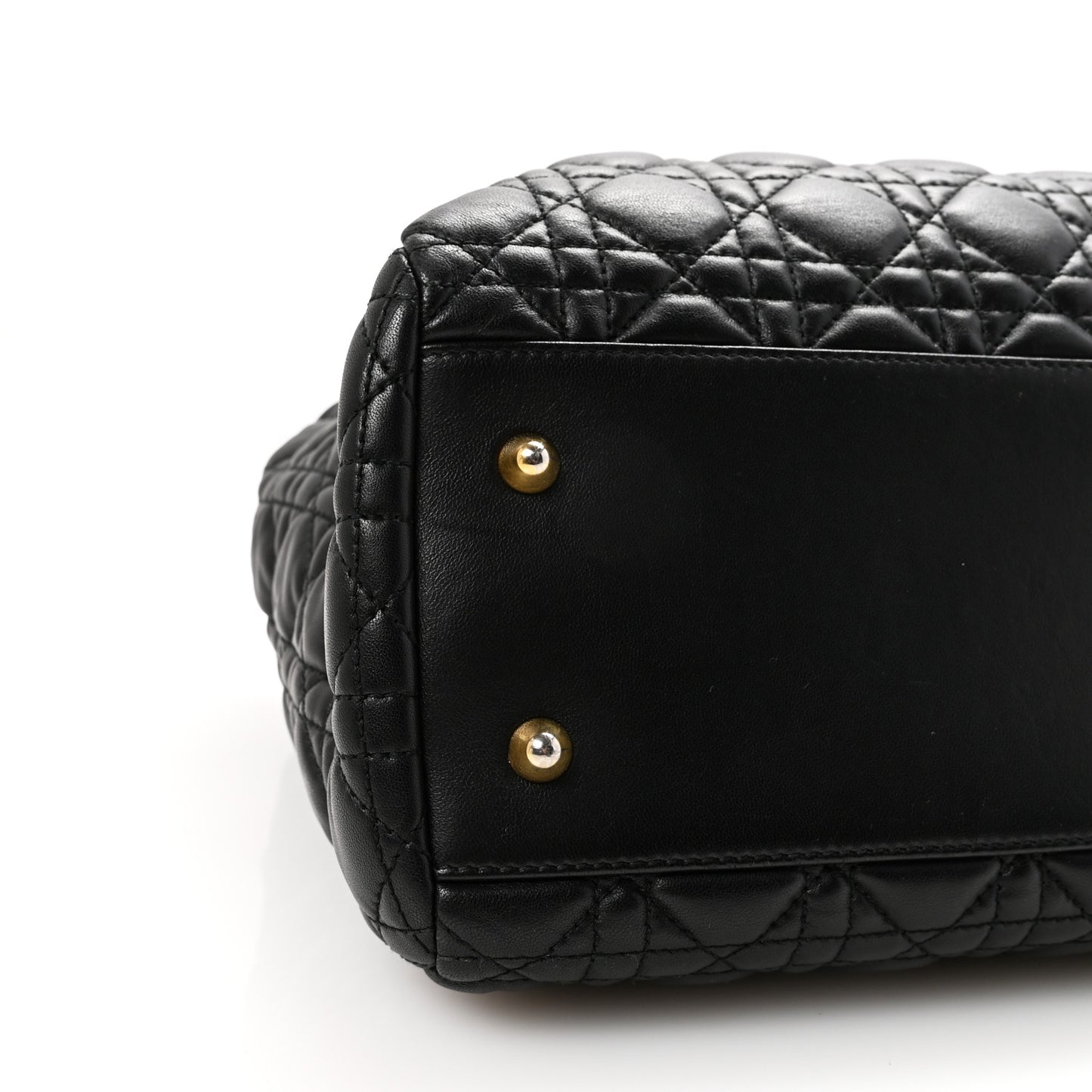 Lambskin Cannage Medium Dior Soft Shopping Tote Black