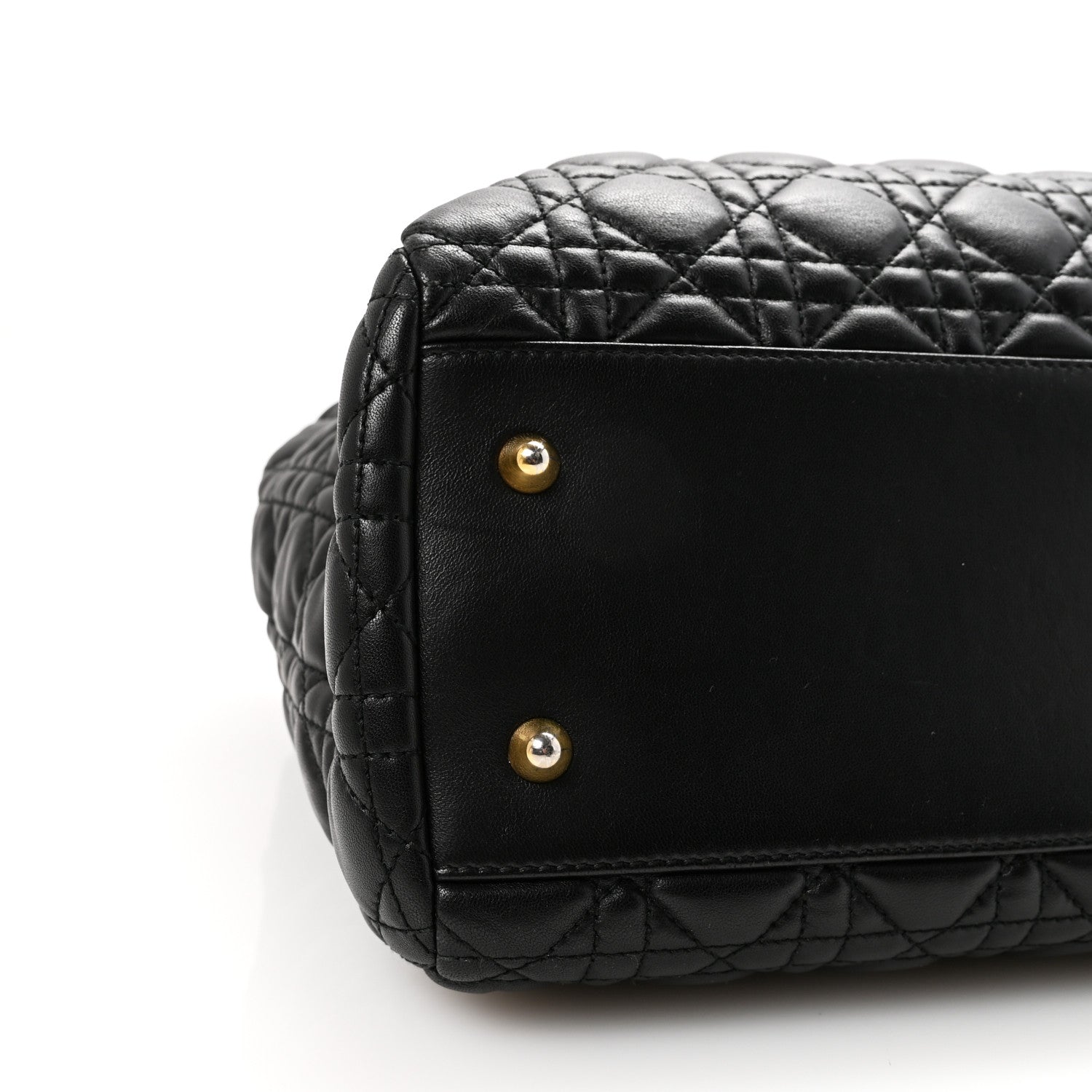 Christian Dior Lambskin Cannage Medium Dior Soft Shopping Tote Black 8 of 9