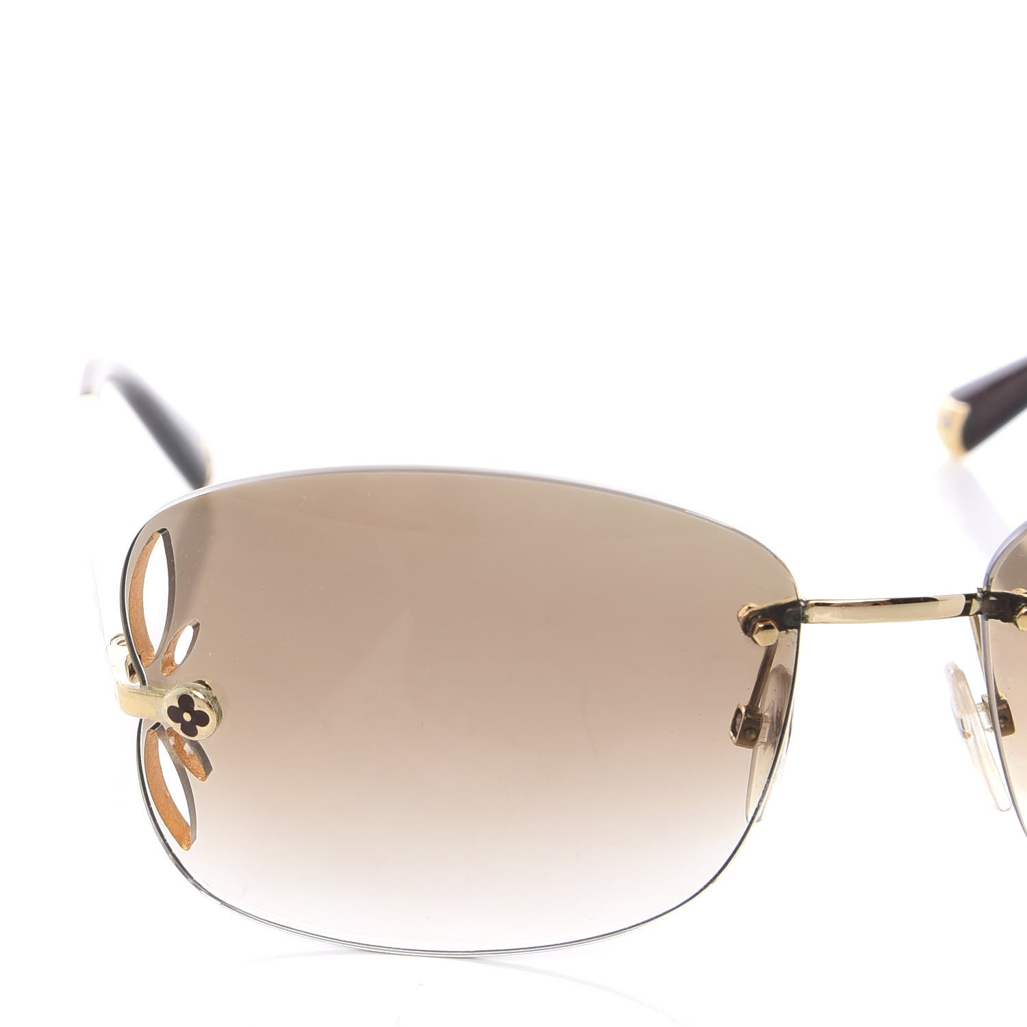 Louis Vuitton Lily Sunglasses Z0371U Brown Glitter 7 of 9