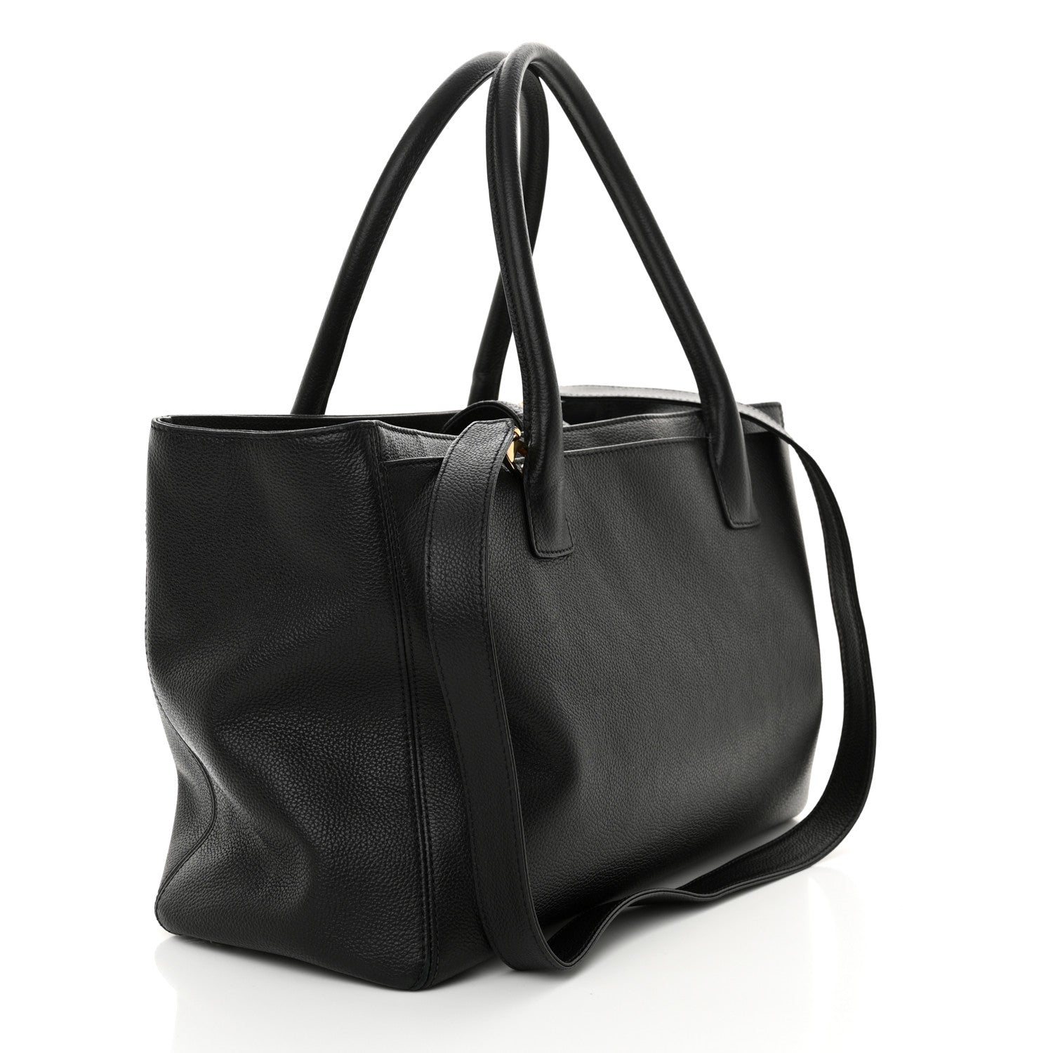 Chanel Calfskin Cerf Executive Shopper Tote Black 4 of 12