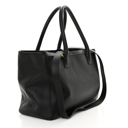 Chanel Calfskin Cerf Executive Shopper Tote Black 4 of 12