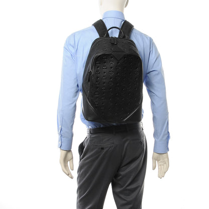 MCM Calfskin Ottomar Monogram Duke Backpack Black 2 of 8