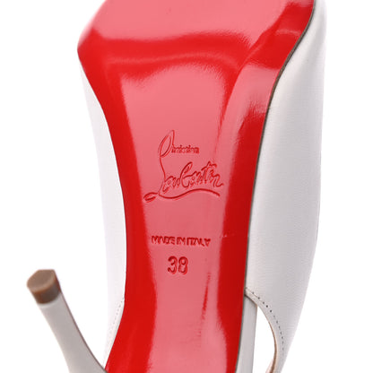 Christian Louboutin Nappa Clare 80 Slingback Pumps 38 White 7 of 15
