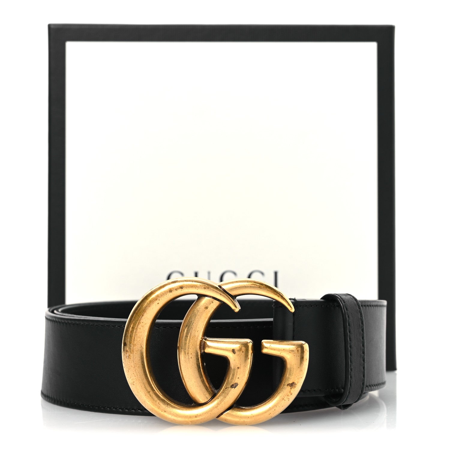Gucci Calfskin Double G 40mm Belt 85 34 Black 7 of 7